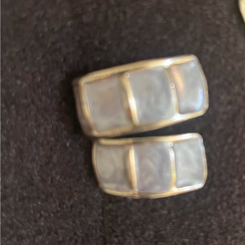 Elegant Gold and White Earrings